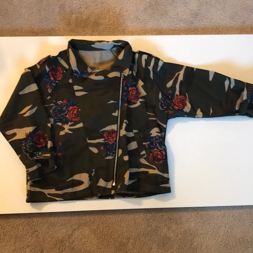 Floral Cameo-Motorcycle -Jacket